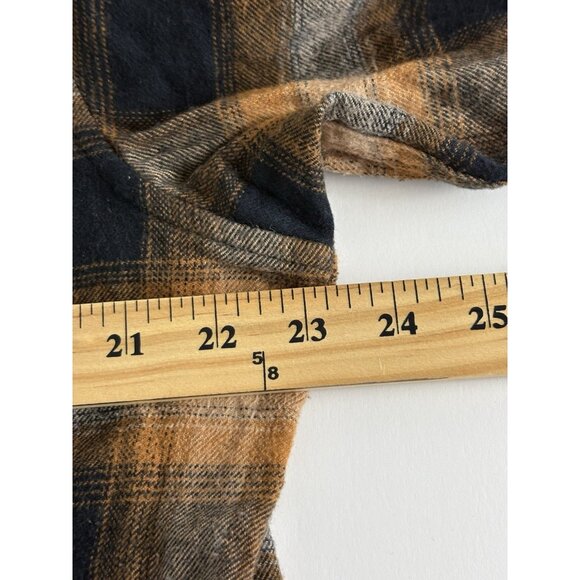 Red Head Mens Shirt Size Large Button Down Flannel Orange Black Long sleeve - Picture 7 of 10